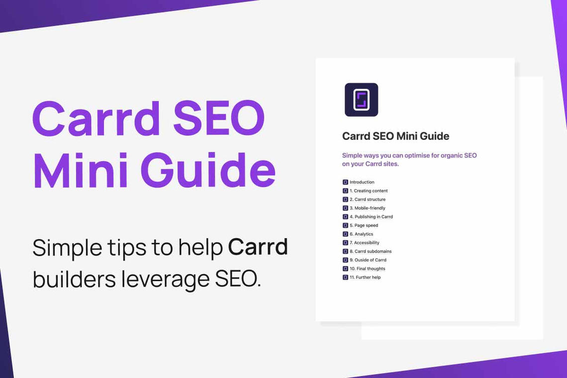 SEO for Carrd