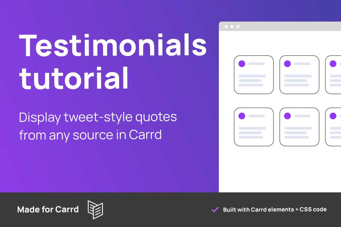 Testimonials tutorial
